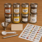 Kitchen Spice Jar Label Sticker Sheet (1 Sheet)