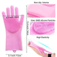 Left-handed silicone glove for kitchen cleaning