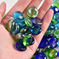 Decorative glass gem stones for vases and aquariums