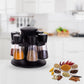 6-piece spice rack with clear jars for organized spice storage