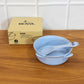 Wheat Straw Kids Soup Bowl with Matching Spoon (240ML, 1 Set )