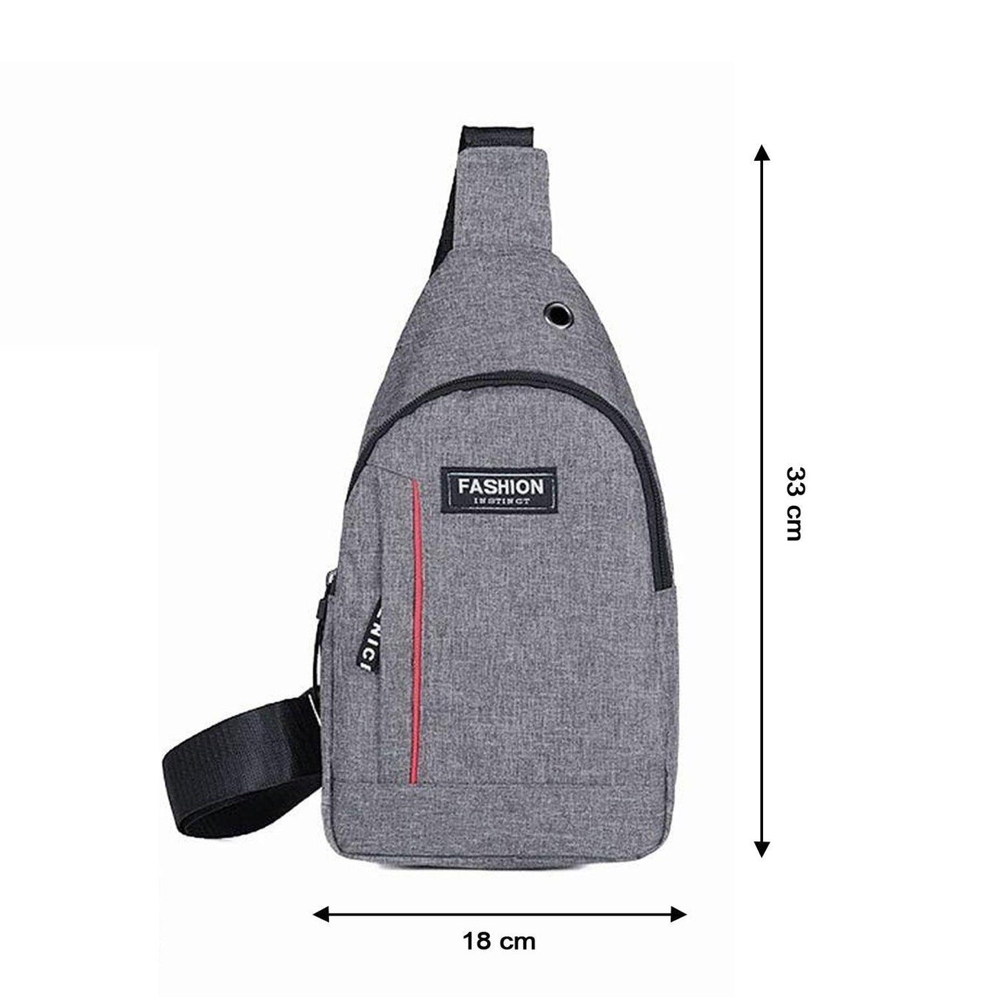 0323 grey Waterproof Anti Theft Crossbody fanny pack waist bag PU Leather Shoulder Bags Chest Men Casual fashion USB Charging earphone hook Sling Travel Messengers Bag 