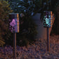 Waterproof solar ground plug lamp for garden and path illumination.