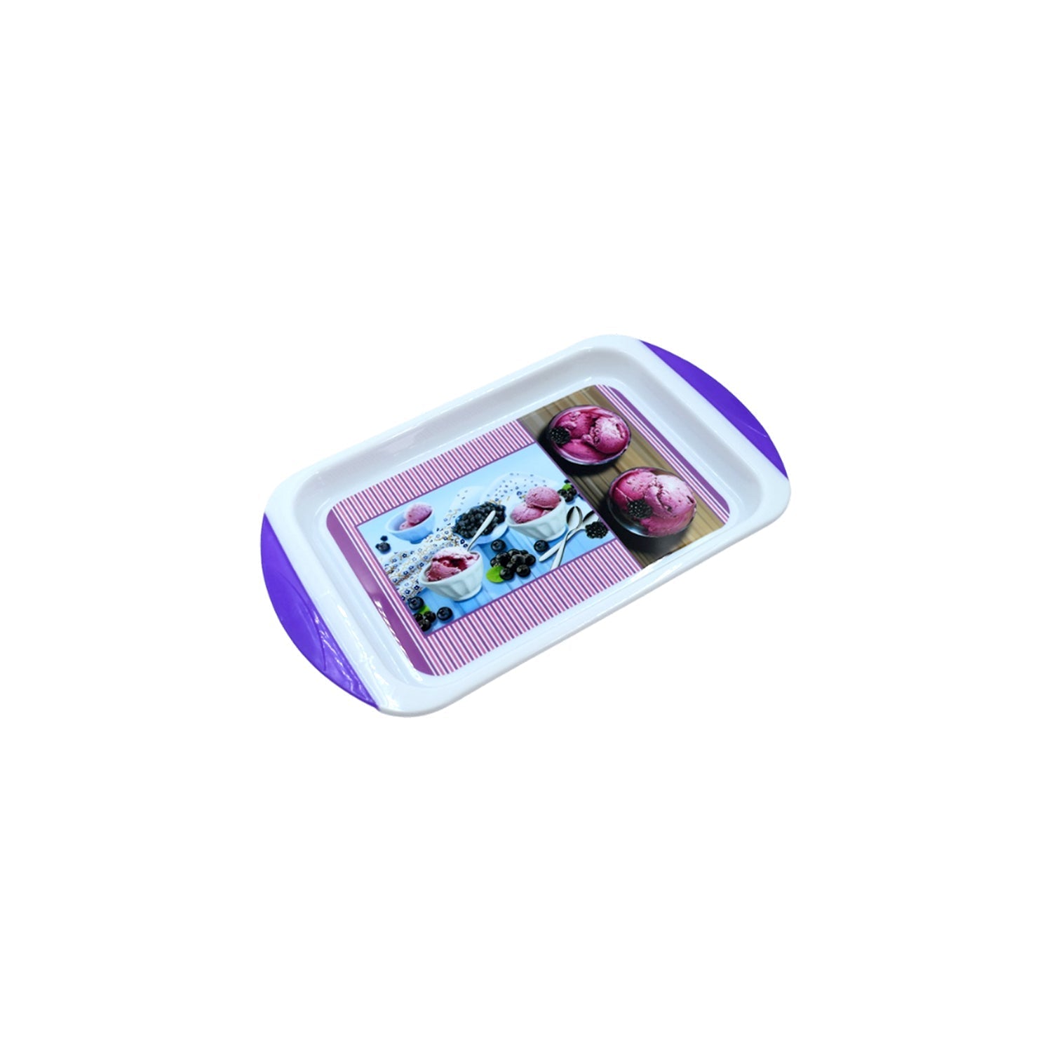 Plastic tray for general use and kitchen tasks, small size.