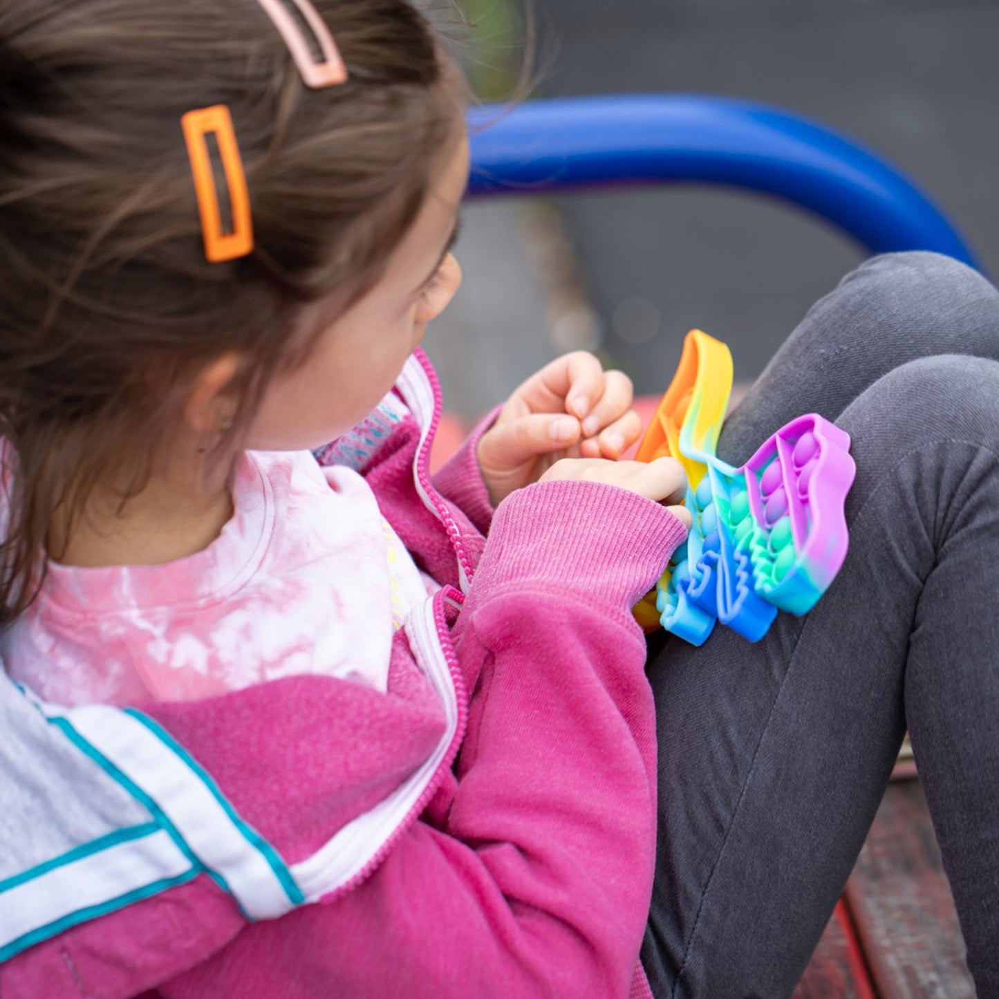 Dinosaur Shaped Rainbow Pop It Fidget Toy (1 Pc)