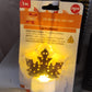 Decorative LED Gold Metal Leaf Diya Lamp (1 Pc)