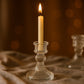 Elegant Crystal Glass Candle Holder Stand (1 Pc)