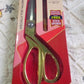 Top view of 9.5-inch scissors highlighting the cutting edge and design.