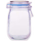 Airtight plastic food storage jar with zipper, 1000ml capacity.