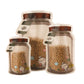 Plastic Transparent Jar Shaped Pouch With Zipper (3 Pcs Set)