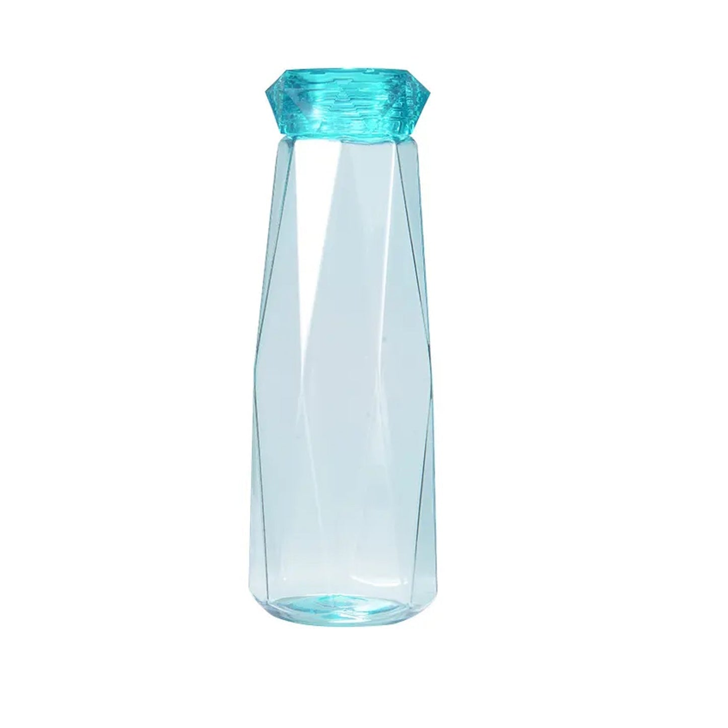 Clear glass water bottle