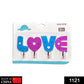 Self-adhesive hooks in love shape for wall mounting.