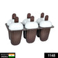 Plastic Ice Candy Maker Kulfi Maker Moulds Set with 6 Cups (Multicolour)