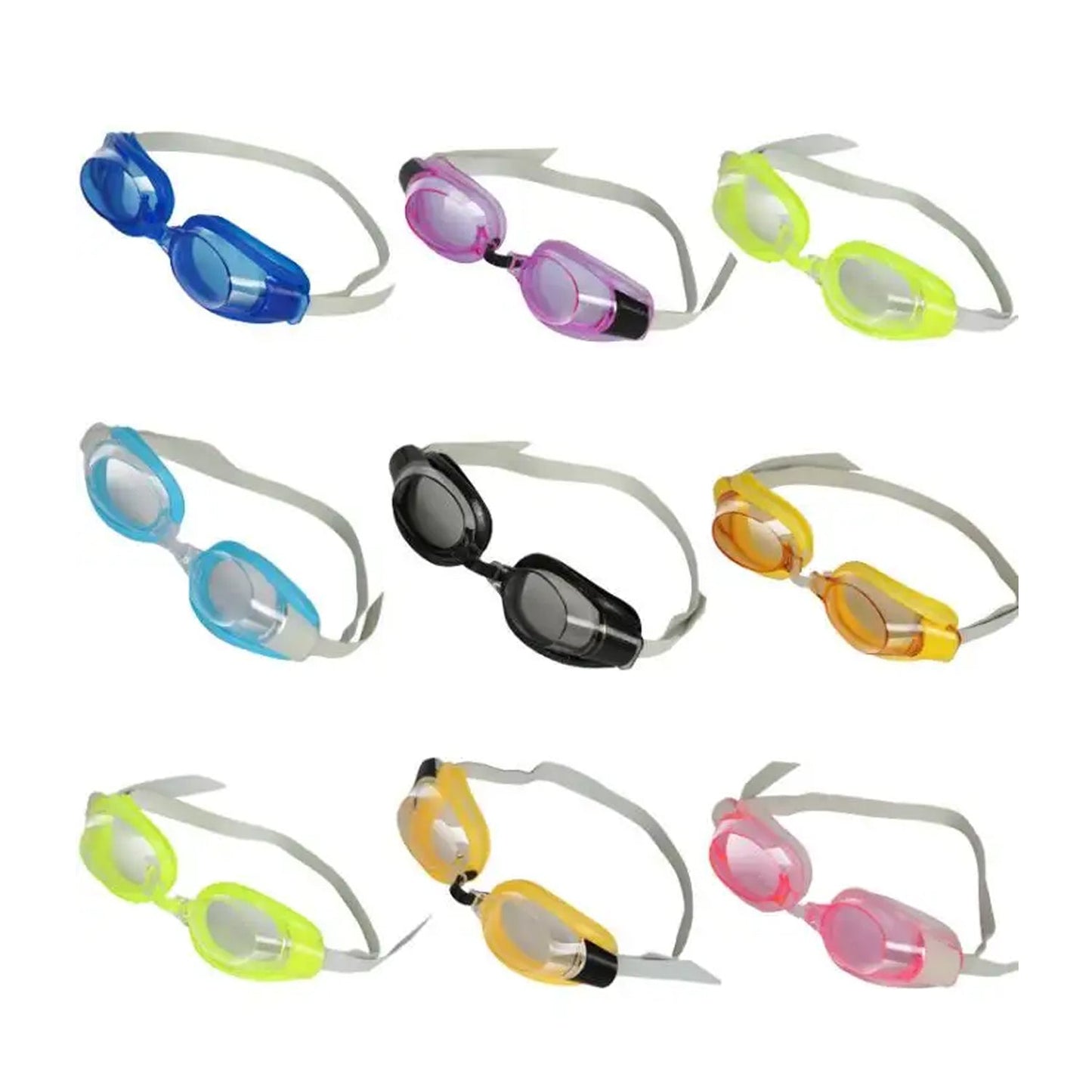 Adjustable swimming goggles with clear vision and anti-fog