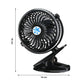 Clip-on mini USB fan for versatile cooling in hot weather