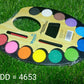 Assorted colors in a non-toxic watercolor painting set