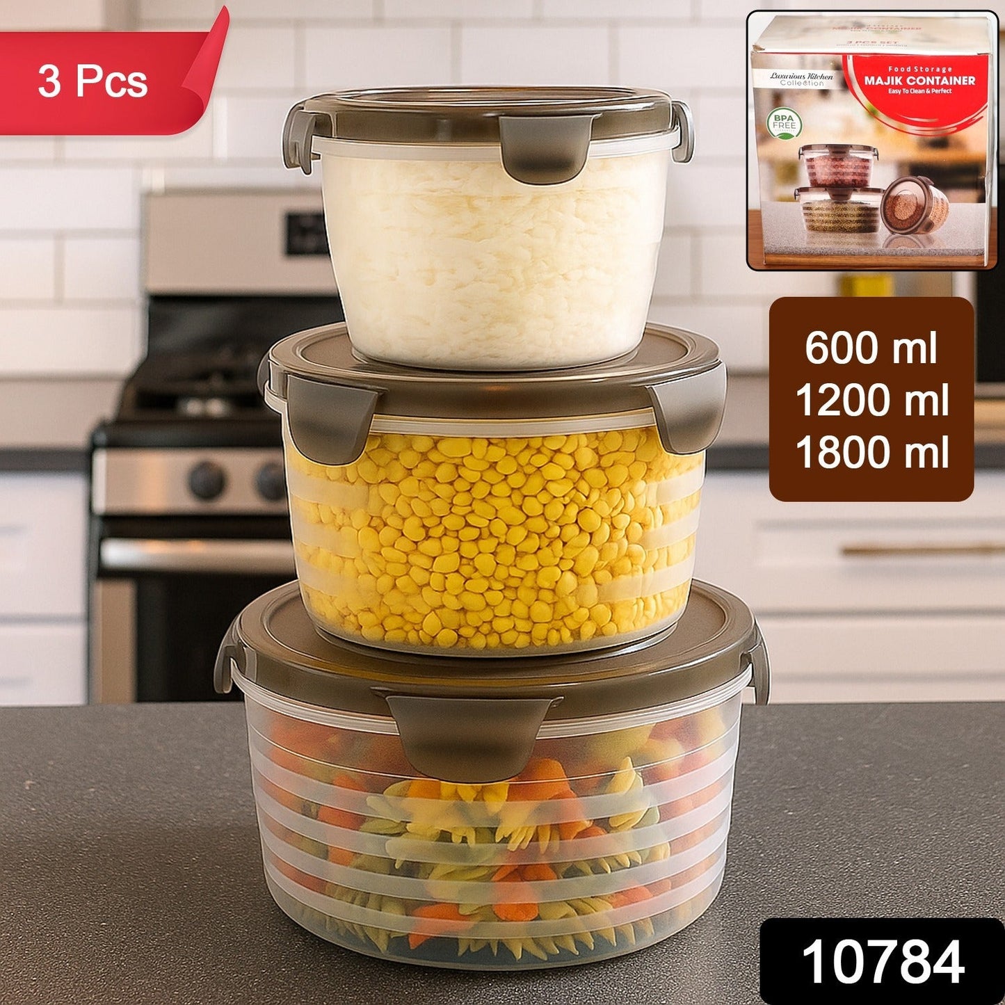 Food Storage Container - (3 Pc / Set)