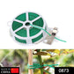 Green plastic twist tie spool for garden plants with attached cutter.
