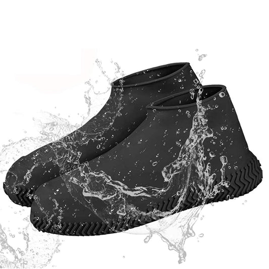 Black silicone rain boot cover