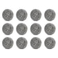 Round stainless steel scrubbers, perfect for tough cleaning, pack of 12.