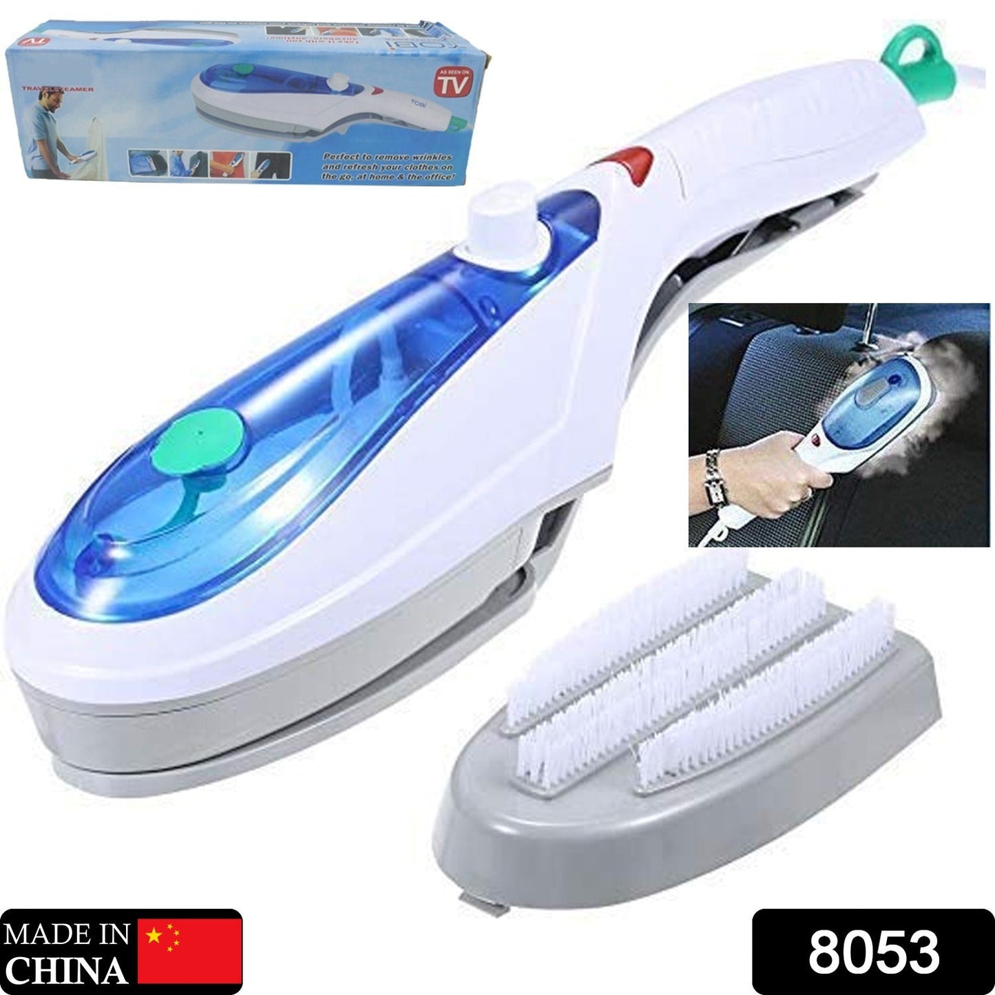 Portable handheld steam iron for travel and home