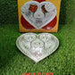 Heart tray plastic for dry fruits chocolates.