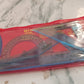 4-Piece Transparent Geometry Instrument Set with Ruler