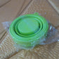 Round Silicone Foldable Glass / Cup, Foldable Travel Mug With Lid (1 Pc)