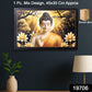 Decorative Lord Buddha Wall Painting with Wooden Frame Mix Design, 45x30 Cm Approx (1 Pc)