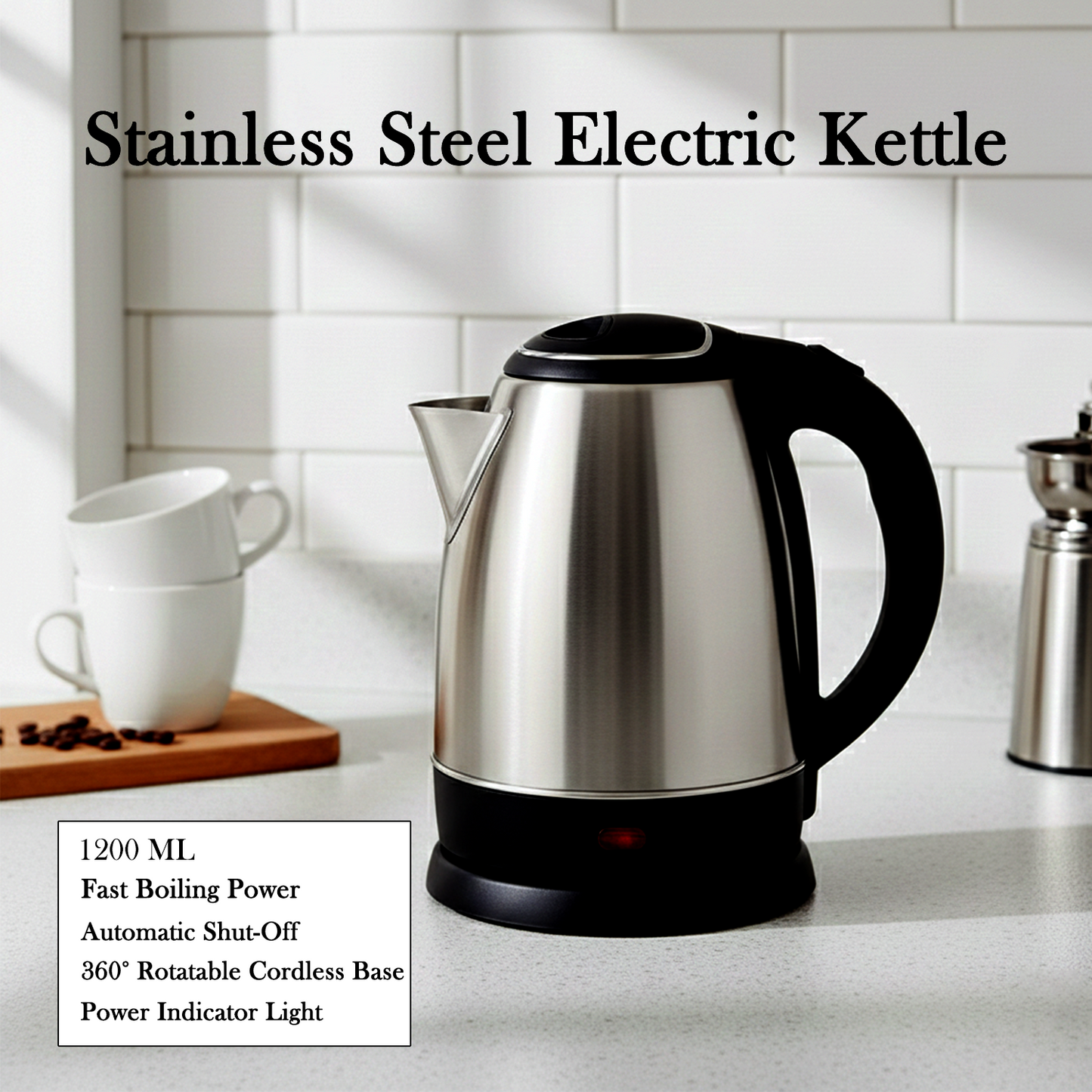 1200 ML Stainless Steel Electric Kettle