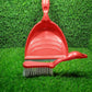 Dustpan set with long handle for easy handling.