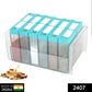 Plastic Spice Jars Dispenser Masala Rack Easy Flow Storage