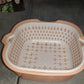 2-in-1 basket strainer designed for rinsing and draining