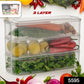 3 Fridge Storage Container, Fridge Organizer with Lid Stackable Fridge Storage Containers Plastic Freezer Storage Containers for Fish, Meat, Vegetables, Fruits, Pack of 3pcs, 1500ML Approx