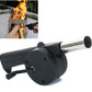 Manual air blower for barbecue and grill use.