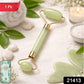 Premium dual head jade stone face roller and gua sha set