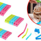 Multicolor plastic snack bag clips, 18 pieces for airtight sealing