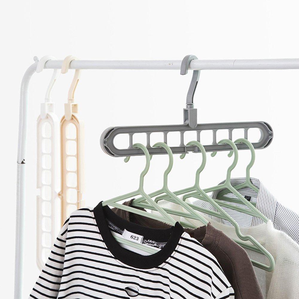 238 9 Hole Plastic Hanger Hanging hook Indoor Wardrobe Clothes Organization Storage Balcony Windowsill Suit Racks 