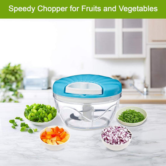 Speedy chopper for efficient vegetable cutting.