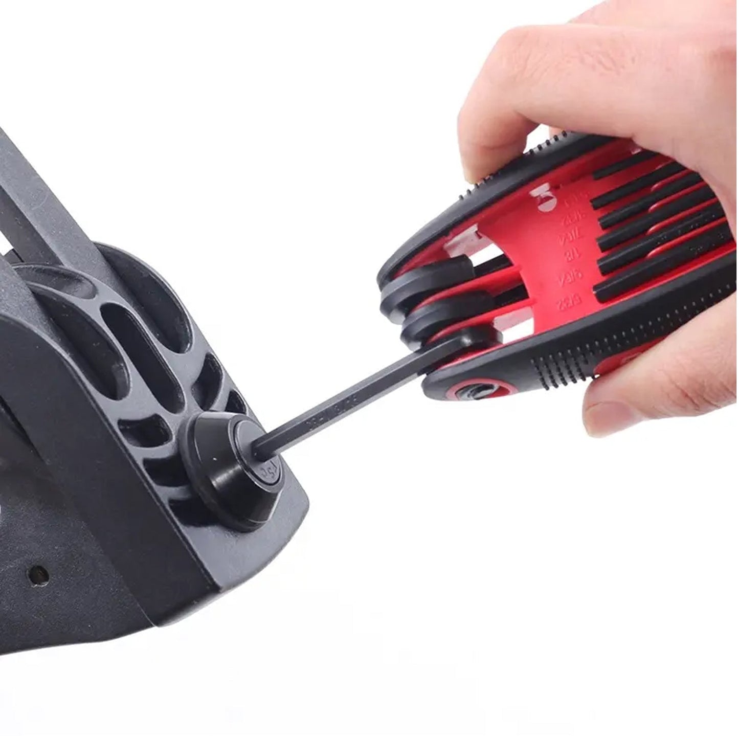 Portable hex key wrench set.