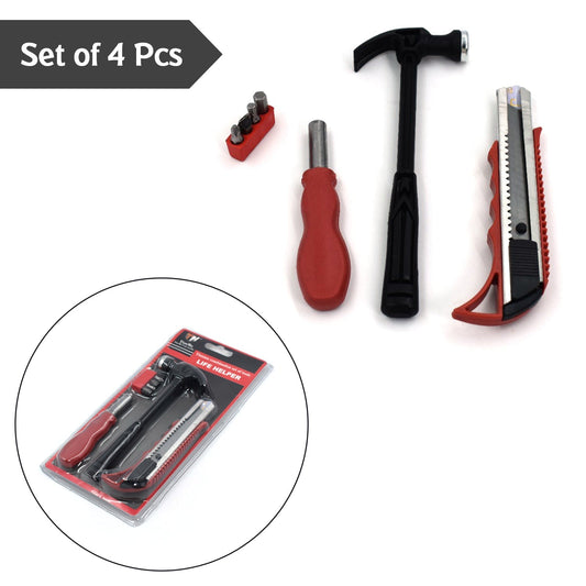 Complete tool set designed for electrical and plumbing repair.