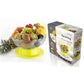 Revolving bowl for fruits and vegetables with a round design