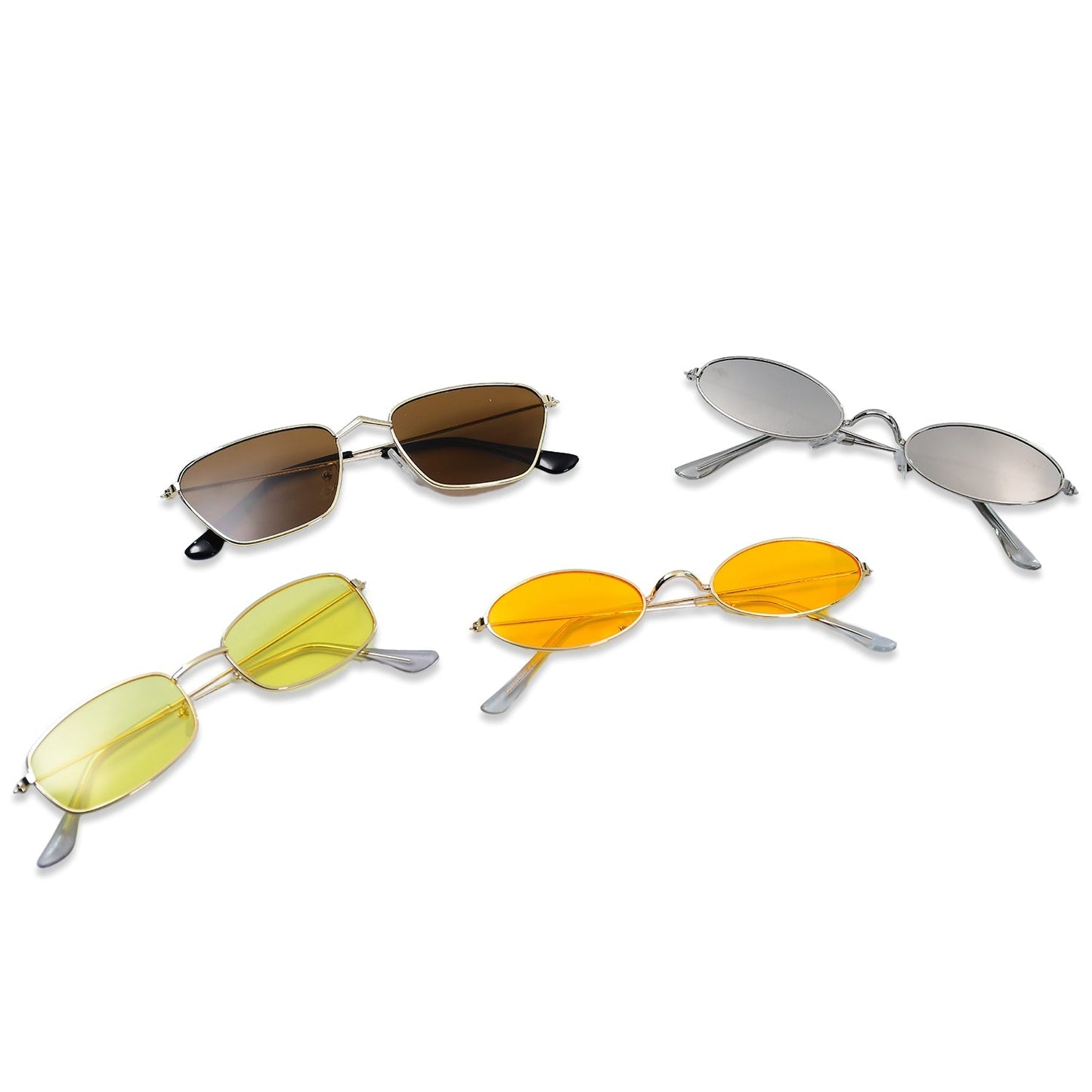 Stylish mix frame sunglasses with vibrant colors