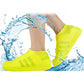 Waterproof silicone shoe covers with non-slip grip