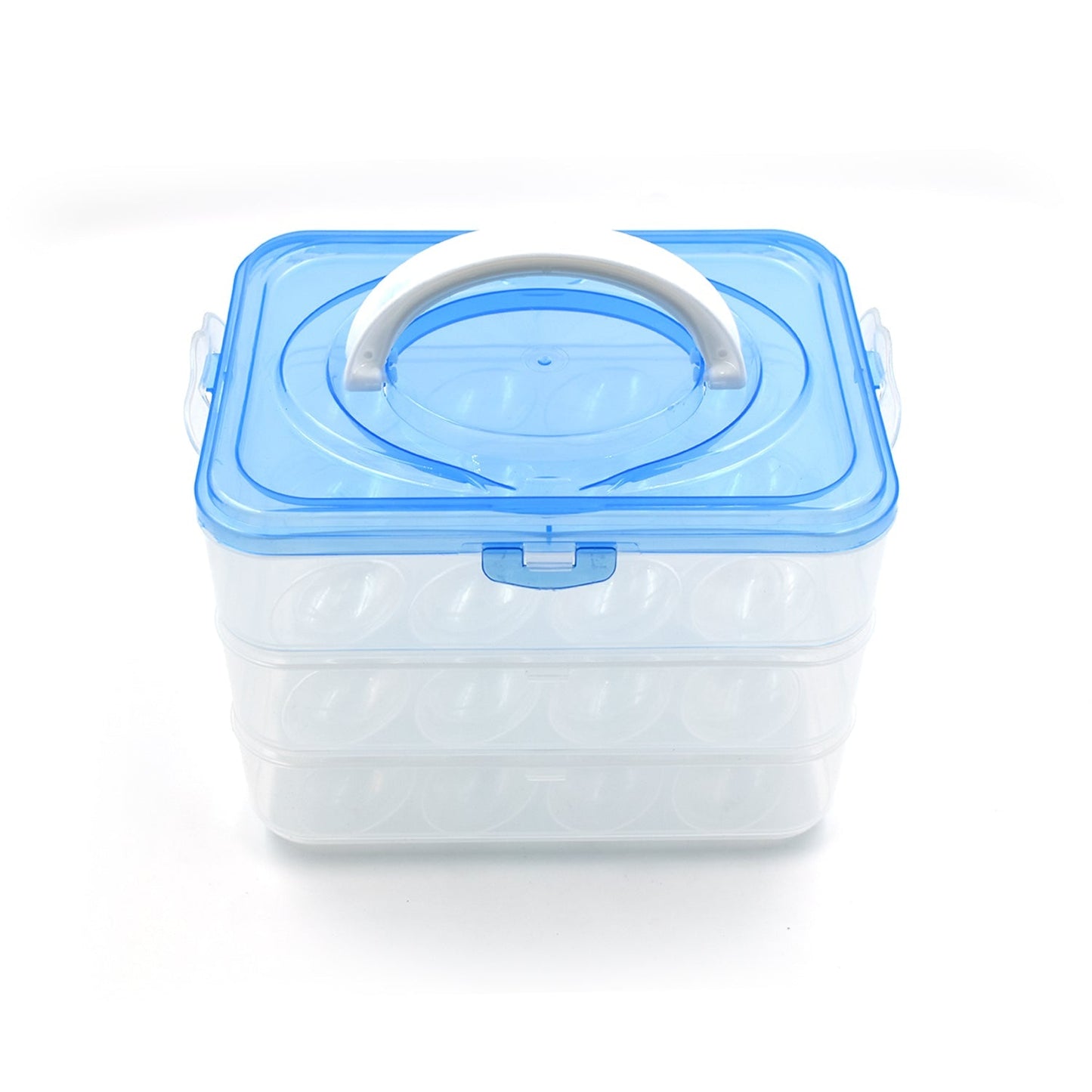 36-grid plastic egg box with a 3-layer stackable design for efficient egg storage