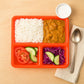 Plastic 3-Compartment Rectangular Meal Serving Tray / Plates (1 Pc)