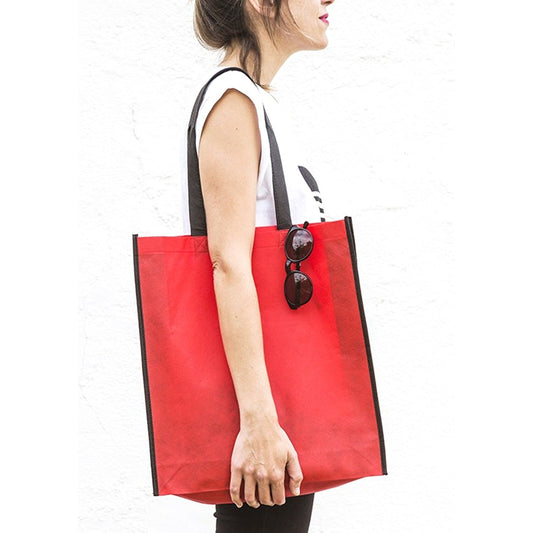 Compact shopping bag with sturdy handles.