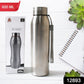 12893 Stainless Steel Water Bottle, Fridge Water Bottle, Leak Proof, Rust Proof, Hot & Cold Drinks, BPA Free Food Grade Quality, Steel fridge Bottle For office / Gym / School (600 ML Approx)