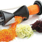 Efficient vegetable spiralizer with slicing and grating functions.