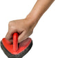 Bathroom cleaning brush with scrubber head